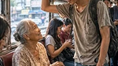 أعطى مقعده لامرأة مسنّة… وفي اليوم التالي تغيّرت حياته بالكامل!