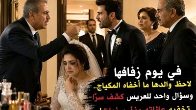 في يوم زفافها لاحظ والدها ما أخفاه المكياج.. وسؤال واحد للعريس كشف سرًا تخفيه عائلته منذ سنوات!